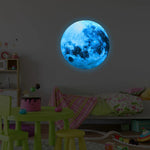 Luminous Blue Moon Wall Decal