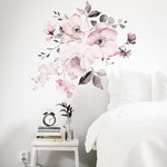 Watercolor Pink Flowers Wall Stickers