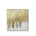 Gold Dripping Oil Canvas