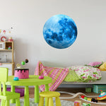 Luminous Blue Moon Wall Decal