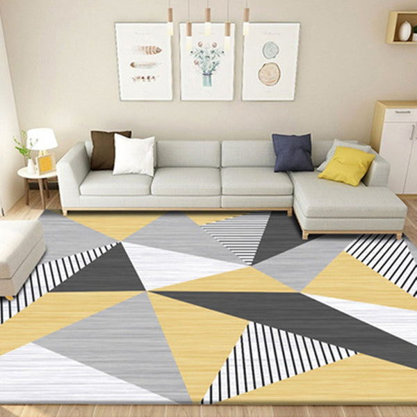 Yellow Aesthetic Luxury Living Carpet