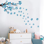 Blue Plum Blossoms Wall Decals