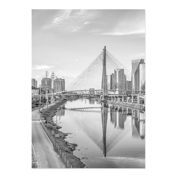 Black and White Brazil Wall Art Canvas