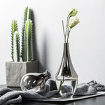 Silver Gradient Glass Vase