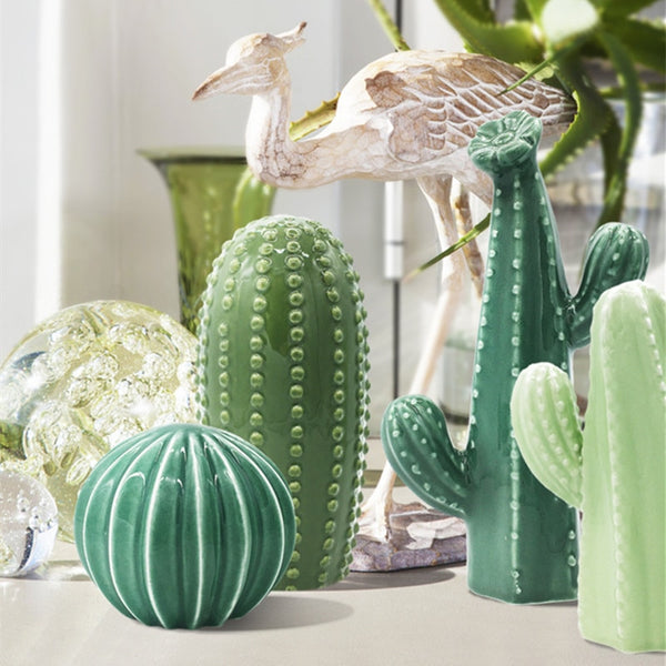 Aesthetic Cactus Ceramics Ornaments
