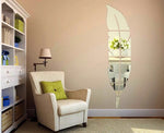 Feather Plume 3D Mirror Wall Sticker