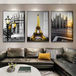 Modern Eiffel Tower Landscape Wall Canvas