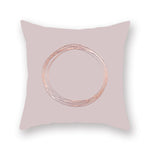 Rose Gold Geometric Printed Cushion Cover