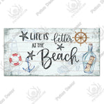 Wooden Beach Signage