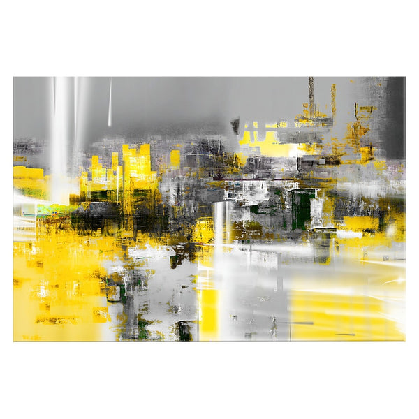 Yellow Abstract Canvas Painting