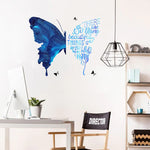 Beautiful Blue Butterfly Wall Decals