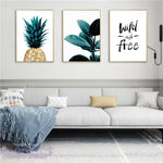 Tropical Plants Wall Art Canvas