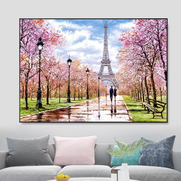 Lovers in Paris Wall Art Canvas