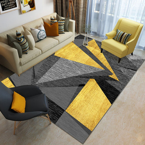 Yellow Aesthetic Luxury Living Carpet