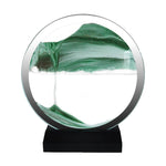 3D Flowing Sand Art Picture Round Glass