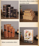 Wooden Fake Books Storage Decoration