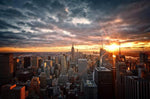 New York City Sunset View Canvas Painting
