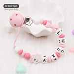 Personalized Silicone Beads Pacifier Clip