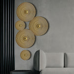 Golden Round Luxurious Metal Hanging Decoration