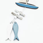 Wooden Small Fish Boat Hanging Craft