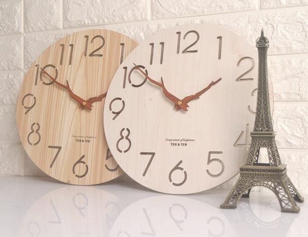 Modern Minimalist Wooden Wall Clock