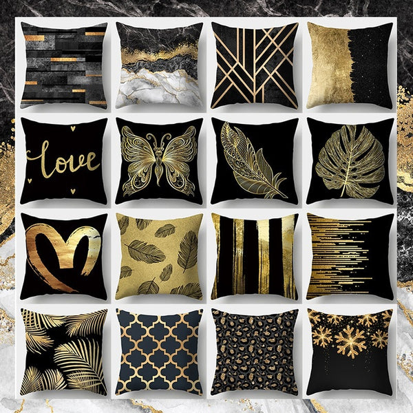 Black Gold Lux Pattern Pillowcase