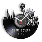 LED New York Cityscape Wall Clock