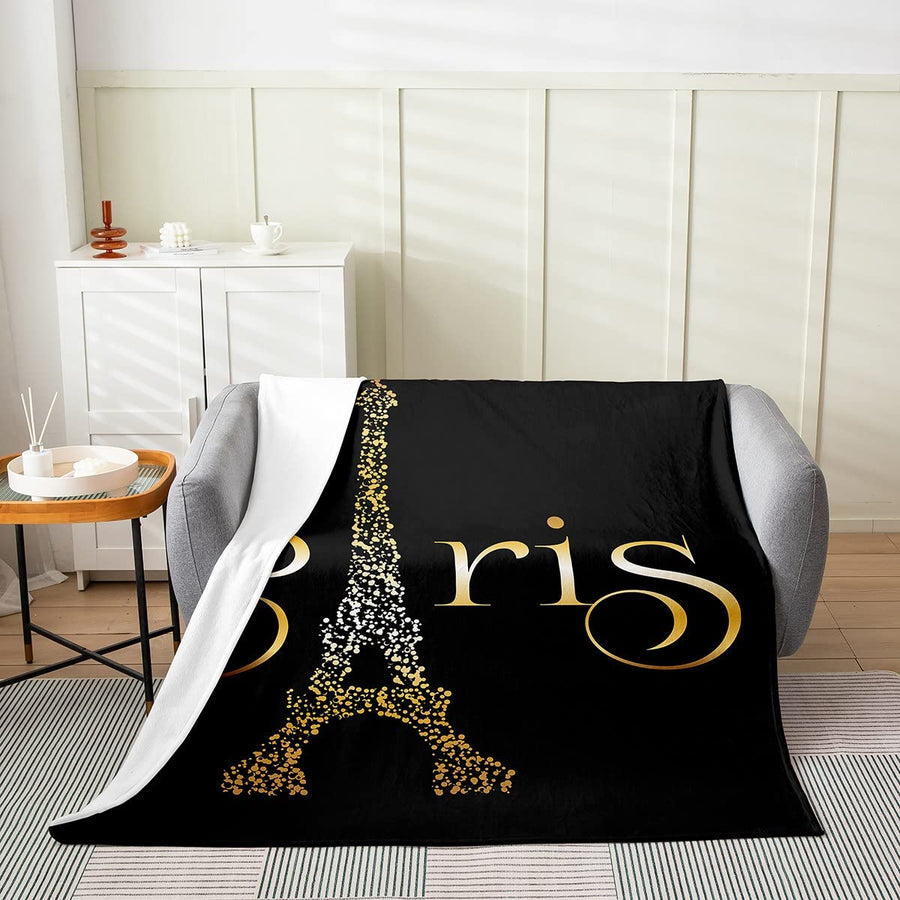 Paris French Style Throw Blanket