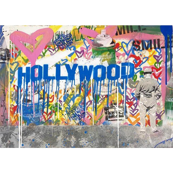 Hollywood Graffiti Pop Street Art Canvas