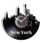 LED New York Cityscape Wall Clock
