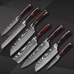 Kitchen Knives Damascus Pattern