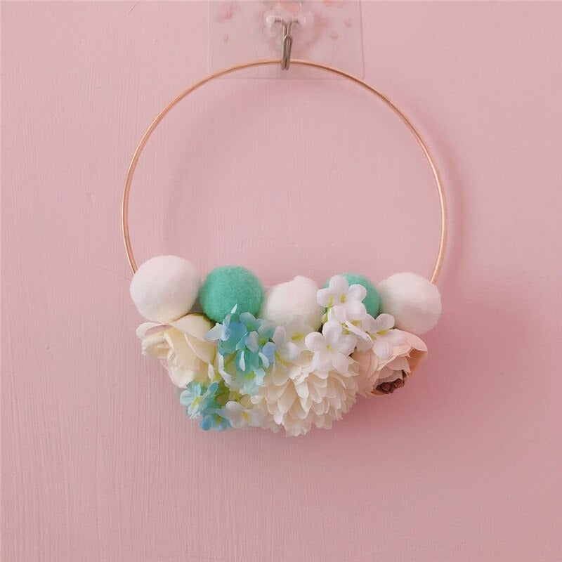 Floral Round Garland Door Decoration