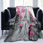 Paris French Style Throw Blanket