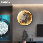 Modern LED Indoor Moon Wall Lamp