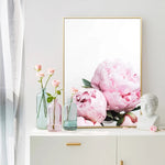 Elegant Peony Flower Wall Art Canvas