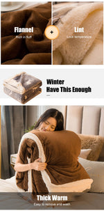 Double-Sided Winter Wool Blanket
