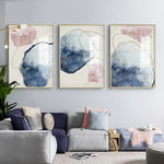 Beautiful Blue Abstract Canvas Paintings