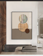 Abstract Spherical Canvas Paintings