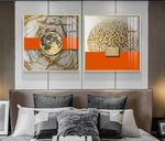 Luxurious Abstract Orange Canvas