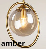 Modern Golden Ring Hanging Pendant Light