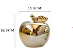 Gold Plated Apple Ceramic Ornament