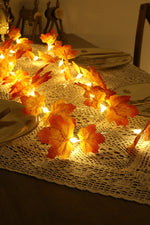 LED Artificial Autumn Leaves String Lights