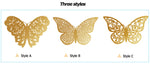 3D Silver Butterfly Wall Decals