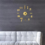 3D Acrylic Mirror Self Adhesive Wall Clock