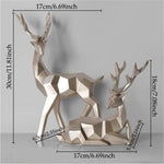 3D Deers Sculpture