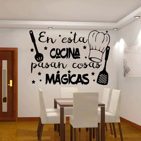 Kitchen Spanish Quote Vinyl Wall Stickers