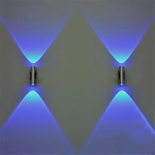 Double-Headed Blue LED Wall Lamp