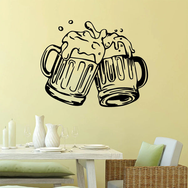 Decorative Mugs of Beer Wall Decal