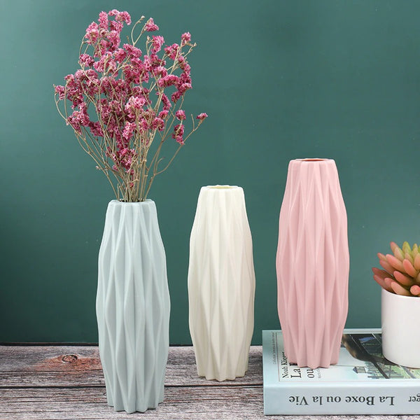 Home Plastic Flower Vase