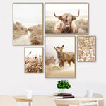 African Desert Landscape Wall Canvas